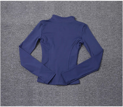 Women Sport Jacket Long Sleeve Shirt Workout Coat Gym Training Clothing Yoga Sportswear