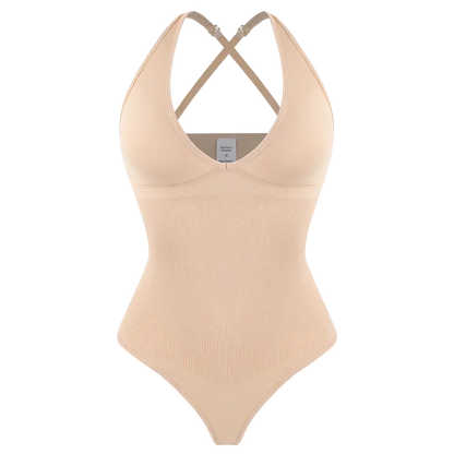 Sexy Thong Bodysuit Tummy Control Women Shapewear Halter Neck Flat Belly Body Shaper Slimming Flat Belly Underwear Open Crotch