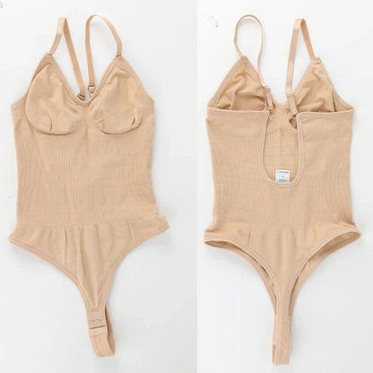 Womens Backless Bodysuits Seamless Sexy Shapewear Thong Butt Lifter Body Shaper Tummy Control Corset Slimming Camisole Tops