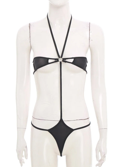 Adult Women Sheer Mesh Teddies Breast Hollow Out Opening Butt Flaunting Bodysuits Leotard for Exotic Dating Role Play Nightwear