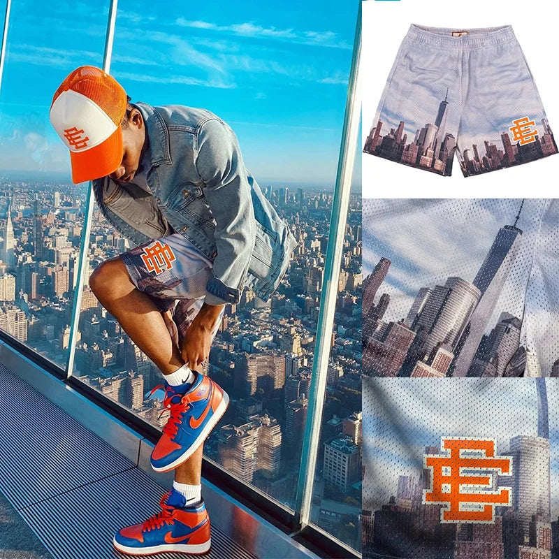 EE Eric Emanuel Men Beach Board Shorts fitness Training Workout Sport Short Pants Summer Gym Jogging Mesh Casual Shorts