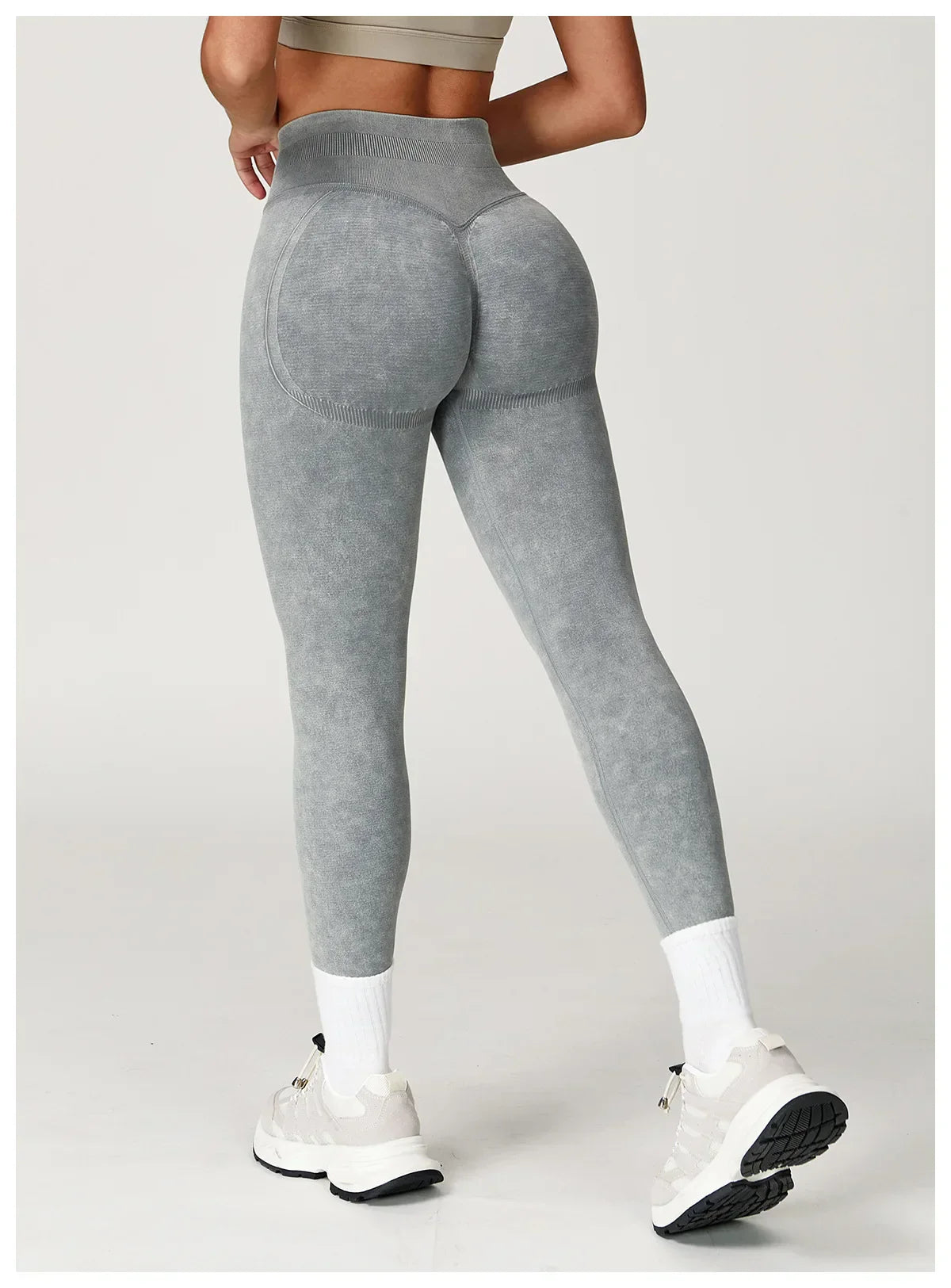 Yoga Pants Impact Leggings Women Seamless Sports Yoga Pant High Waist Ribbed Gym Clothes Fitness Workout Wear Scrunch Bum Tights