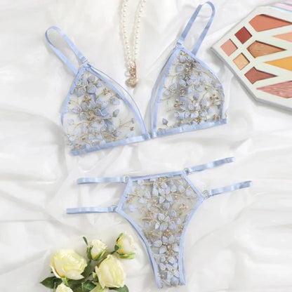 Women Lace Bra Sets Seamless Underwear Backless Vest Sexy Bralette Lingerie Ultrathin Bra & Brief Sets Female Dropshipping