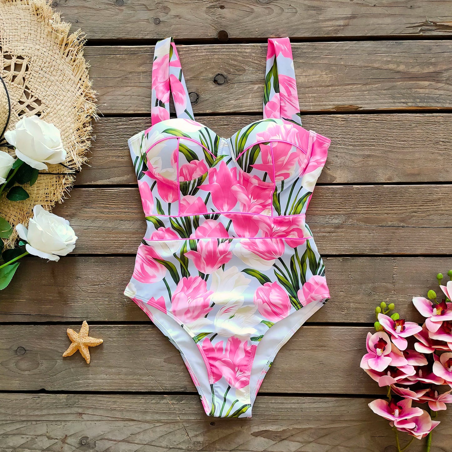 Ashgaily New One Piece Swimsuit Sexy Cartoon Printed Swimwear Women Bathing Suit Beach Backless Monokini Swimsuit Female