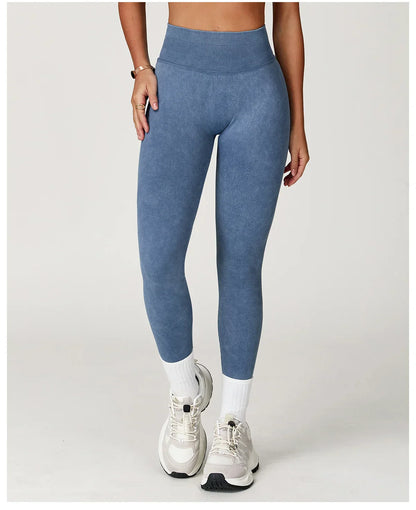 Yoga Pants Impact Leggings Women Seamless Sports Yoga Pant High Waist Ribbed Gym Clothes Fitness Workout Wear Scrunch Bum Tights