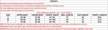 Mesh Erotic Women's Lingerie Set Lace See Through Sexy Heart Shape Embroidery Underwear and Thong Porn three-piece Set