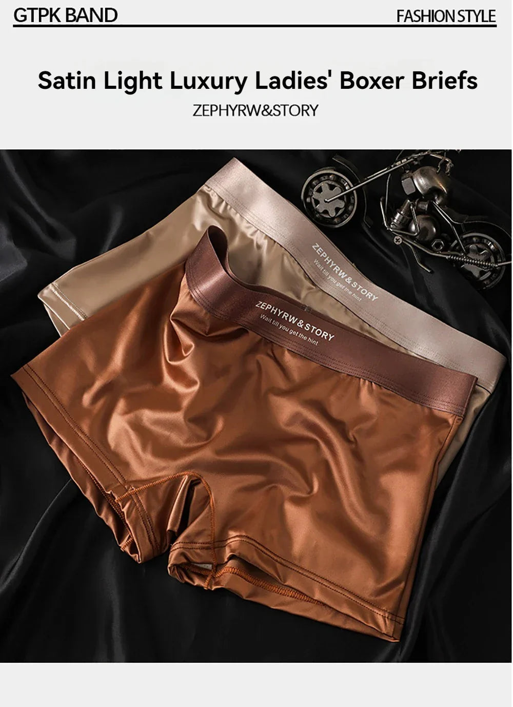 3PCS/Pack Luxury Ice Silk Satin-like Women's Panties 3D Double-layer Breathable Mesh Crotch Underwear Soft Smooth Safety Briefs