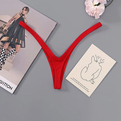 Women New Style Women Secret Clothes Deep V Thong Breathable Sexy Low Waist Brazilian Underwear Soft Thin Straps Women's Panties