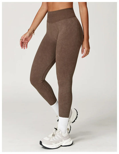 Yoga Pants Impact Leggings Women Seamless Sports Yoga Pant High Waist Ribbed Gym Clothes Fitness Workout Wear Scrunch Bum Tights