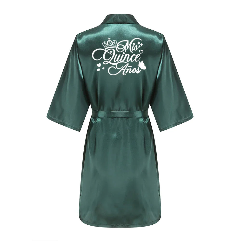 Mis XV Bathrobes Princess Sweet 15 Years Girl Birthday Party Mis Quince Años Robes Quinceanera Robe
