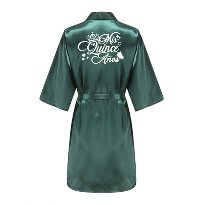 Mis XV Bathrobes Princess Sweet 15 Years Girl Birthday Party Mis Quince Años Robes Quinceanera Robe