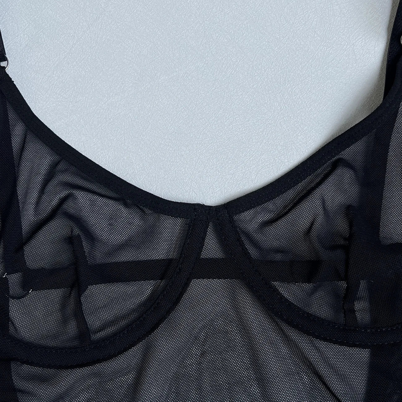 Yimunancy Sheer Mesh Lingerie Set Women 4-Piece Backless Sexy Dress Sexy Erotic Solid Brief Underwer Set Nightwear
