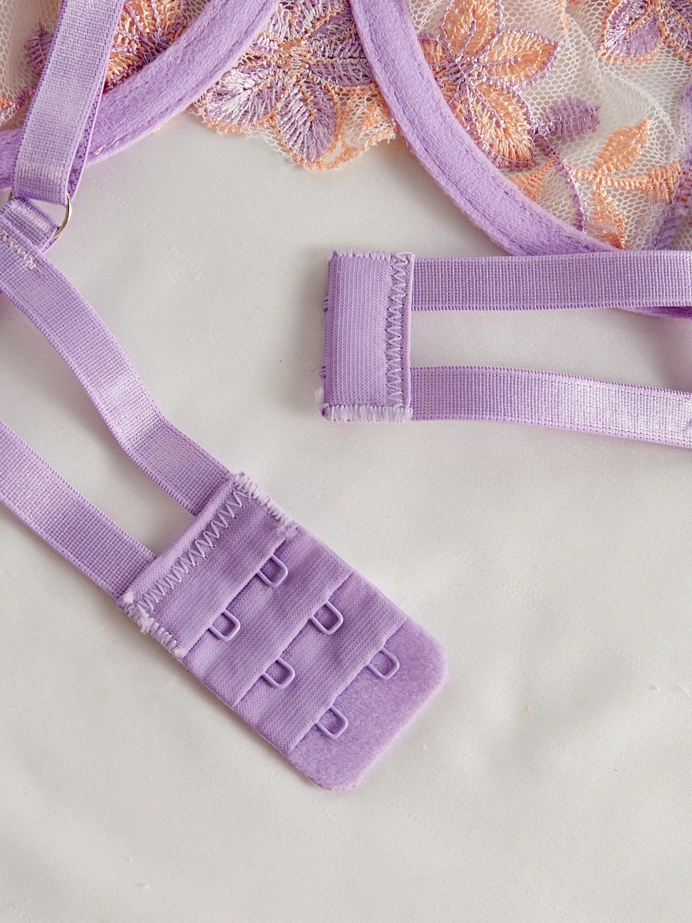 Floral Embroidery Transparent Mesh Bra Brief Sets Ultra Thin Straps Flowers Lace Sexy Lingerie Half Cup Woman Underwear 2025