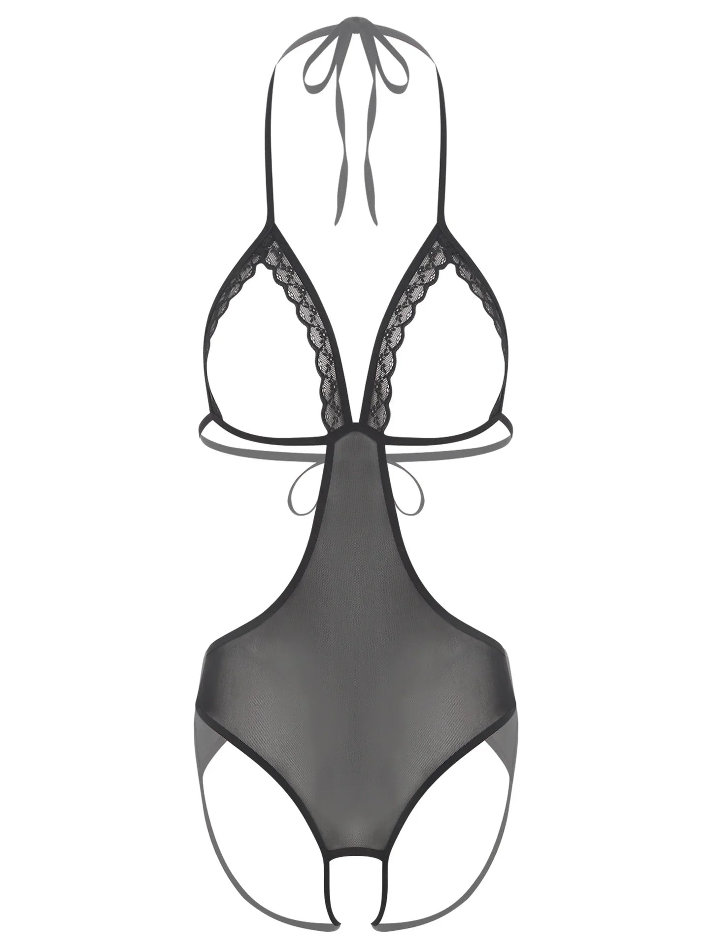 Adult Women Sheer Mesh Teddies Breast Hollow Out Opening Butt Flaunting Bodysuits Leotard for Exotic Dating Role Play Nightwear