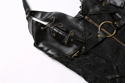 Women Bustiers Corsets Medieval Viking Pirate Costume Gothic Leather Overbust Corselet Steampunk Corset Vest Bustiers