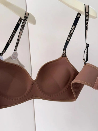 Velvet Plush Push Up Bra for Small Chest - 6CM Thermal Padded Non-Wire Bra, Warm Lined Comfort for Women, Autumn Winter Wear