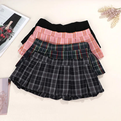 Ultrashort Jk Skirts Plaid Cosplay Costume Skirt Japanese Style Summer Schoolgirl Pleated Skirts Vintage Sexy Clubwear Skirt