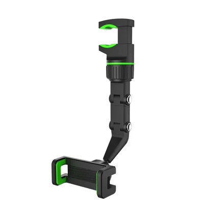 Universal Multifunctional Car Rearview Mirror Phone Holder Rotatable Adjustable Clip Mount Compatible with Smartphones Dash Cam