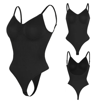 Womens Backless Bodysuits Seamless Sexy Shapewear Thong Butt Lifter Body Shaper Tummy Control Corset Slimming Camisole Tops