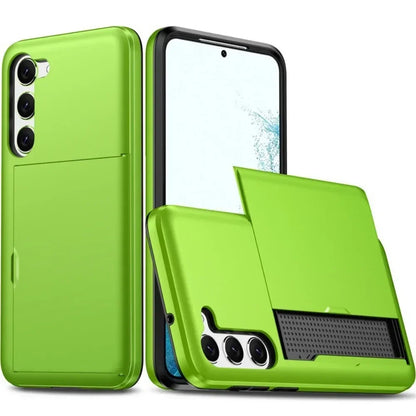 For Samsung Galaxy S25 S24 Ultra S22 Plus S23 S21 S20 FE Note 20 A17 A55 Wallet Cover Card Holder Slot Shockproof Phone Case