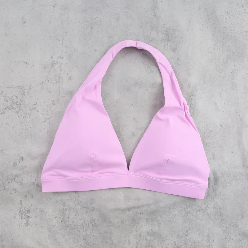 DIAS FIT JOY -Neck Hanging Neck Naked Feeling Yoga Bra for Running Fitness Cycling - Breathable Comfortable Sports Bra for Women