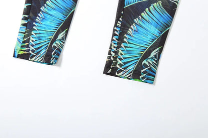 kliou Aesthetic Printed Women Jumpsuits Fashion Sexy Panelled Short Sleeve Backless Stand Collar Slim Overalls Mujer Clubwear
