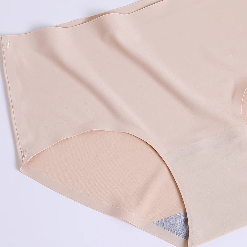 BZEL 6PCS/Set Women's Panties Seamless Female Underwear Plus Size Cozy Briefs Breathable Silk Satin Lingerie Hot Sale Underpants