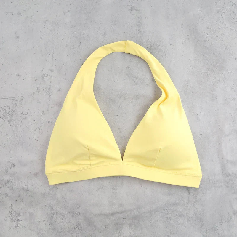 DIAS FIT JOY -Neck Hanging Neck Naked Feeling Yoga Bra for Running Fitness Cycling - Breathable Comfortable Sports Bra for Women
