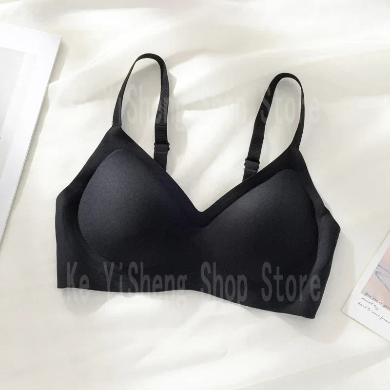 Small breast seamless bra Women's small breast push-up comfortable non-underwire soft support closed breast bra