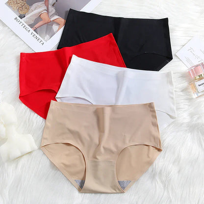 BZEL 6PCS/Set Women's Panties Seamless Female Underwear Plus Size Cozy Briefs Breathable Silk Satin Lingerie Hot Sale Underpants