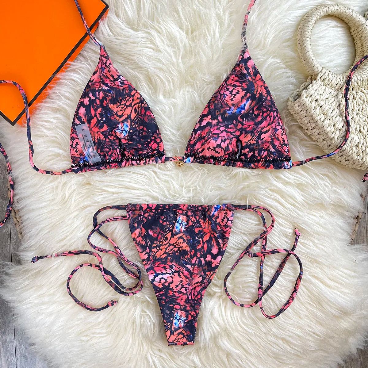 Sexy Micro Tie Brazilian Bikini Women Inspired Swimwear Designer Female Swimsuit Two-pieces Bikini set Bather Bathing Suit Vacay