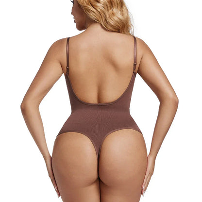 Womens Backless Bodysuits Seamless Sexy Shapewear Thong Butt Lifter Body Shaper Tummy Control Corset Slimming Camisole Tops
