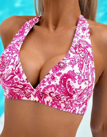 2026 Halter Printed Bikinis Women High Waist Swimwear Female Sexy Padded Swimsuit Bathers Bathing Swimming Swim Suit Beachwear
