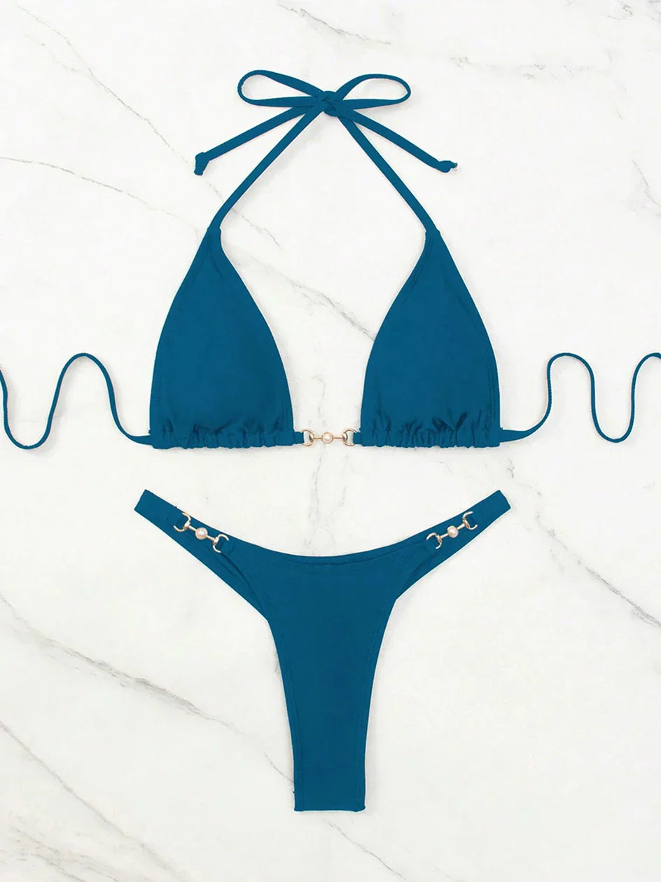 Sexy Micro Bikini 2026 Woman Chain Swimsuit Women Swimwear Thong Bikinis Set Brazilian Two-piece Bathing Suit Beach Wear Bather