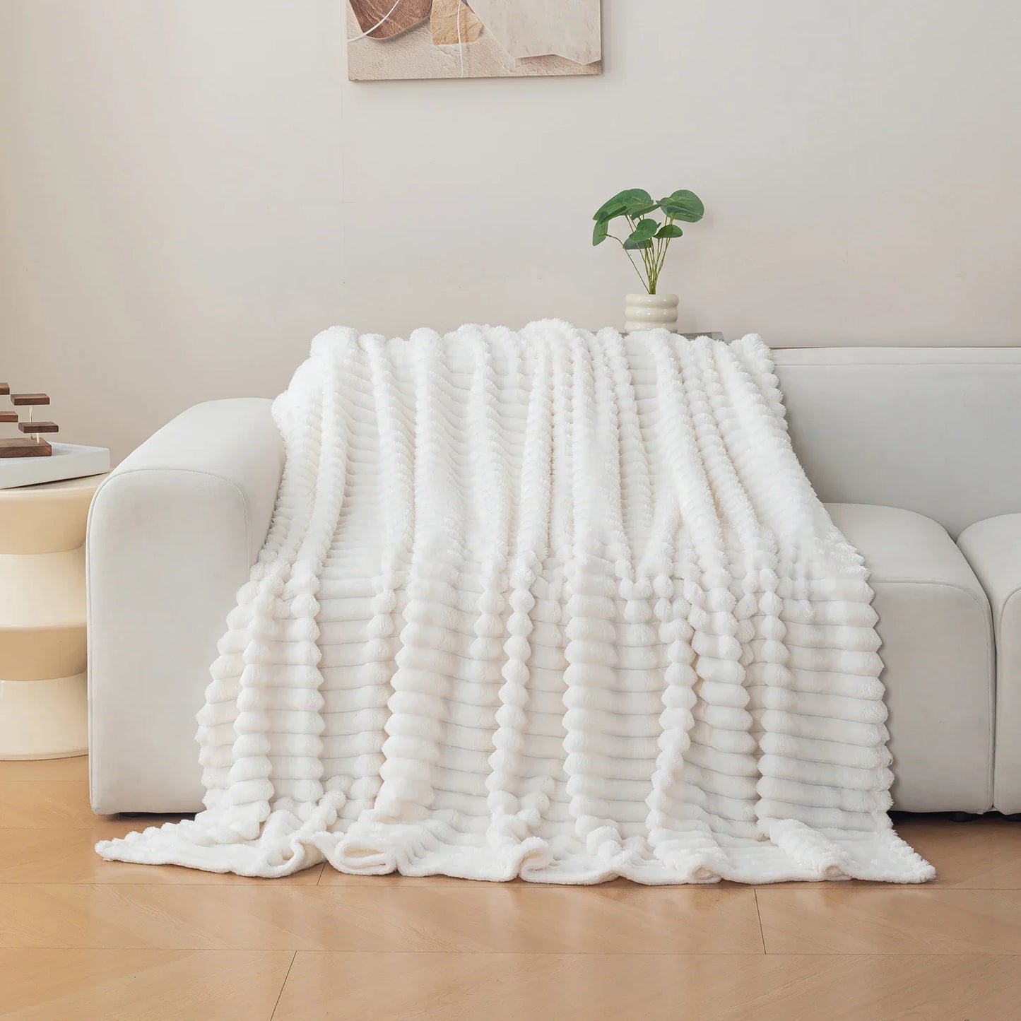 1pc flannel blanket - soft, comfortable, warm nap blanket, Christmas exquisite gift blanket, available in multiple colors