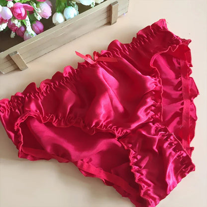 Women'S Panties 100% Mulberry Silk Sexy Underwear Female Soft Smooth Lingerie Low-Waist Solid Color Ladies Sensual Briefs