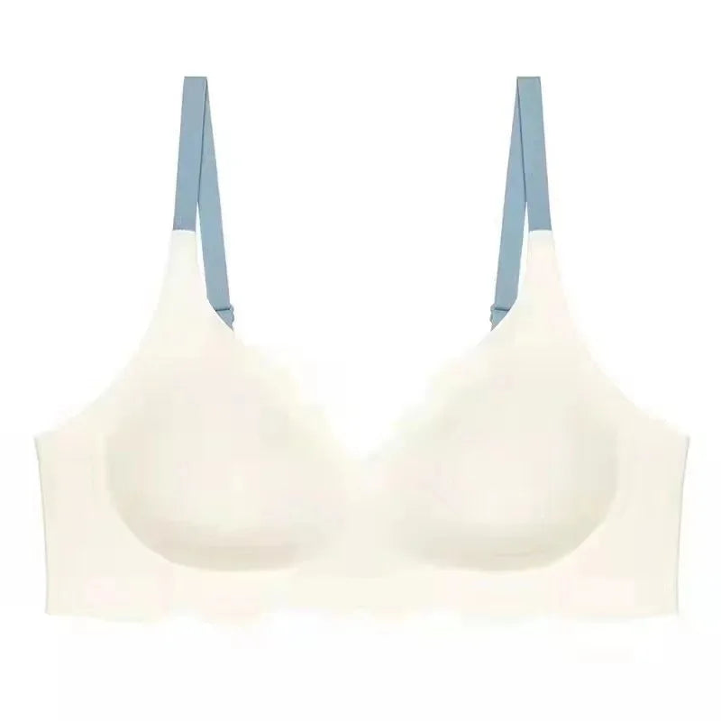 No Trace Top Women's Underwear No Steel Ring Pure Desire Comfortable Upper Support Sling Adjustable Beauty Back Bra Thin Section