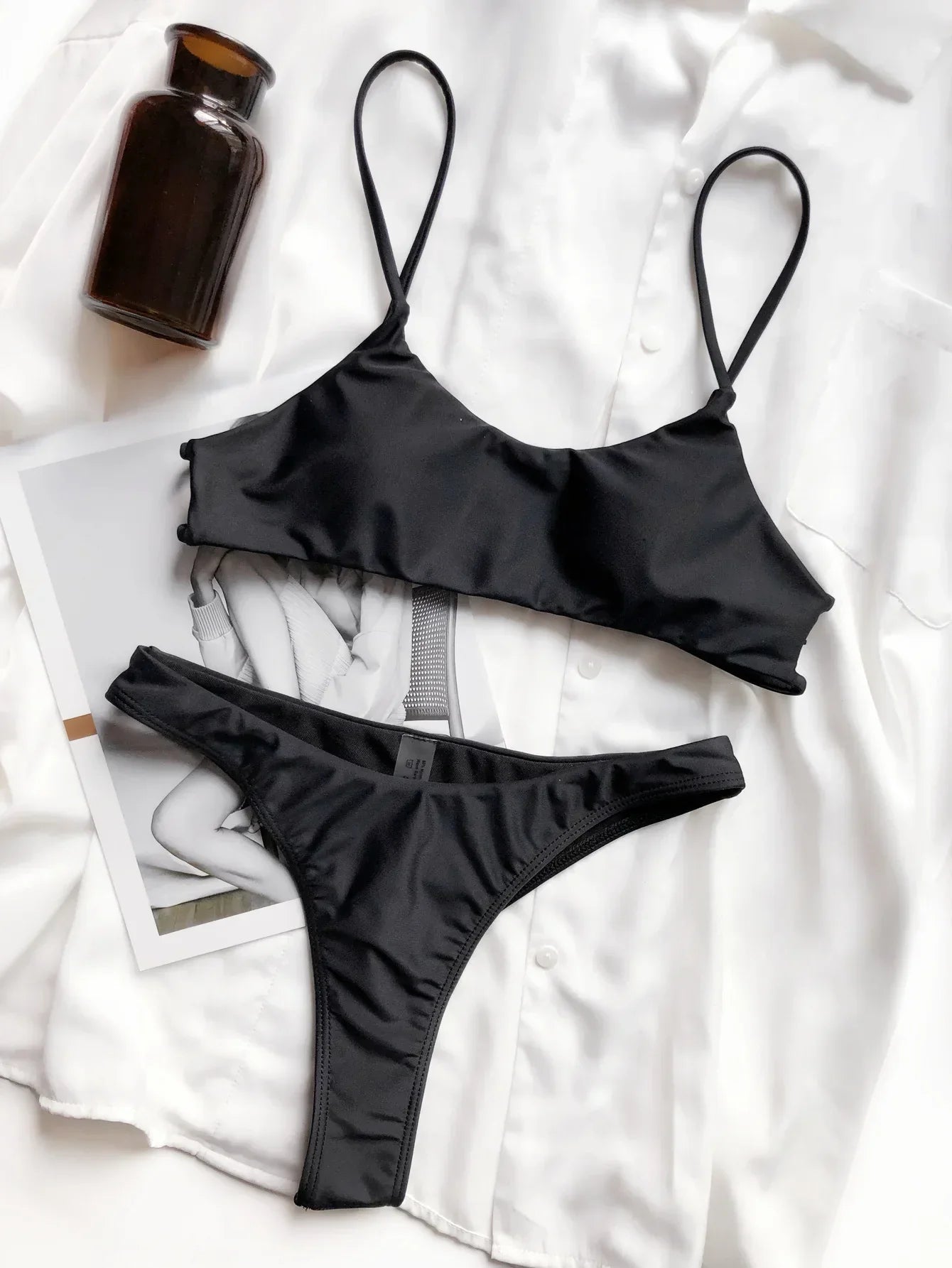 2025 Women Bikini Set Striped Split Swimsuit Low Waist Swimwear Women Biquini 2-Pieces Bathers Brazilian Swimming Suits