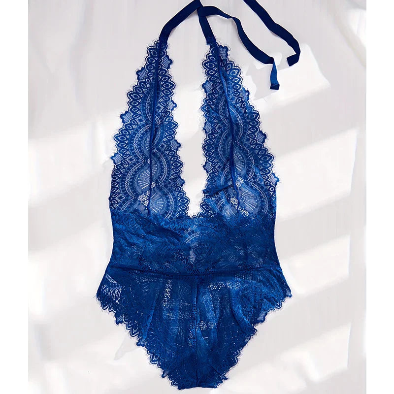 Sexy Lace Women's Clothing Bodysuit Woman 2024 New Collection Deep V Perspective Backless Underwear One-piece Corset Hot Costume