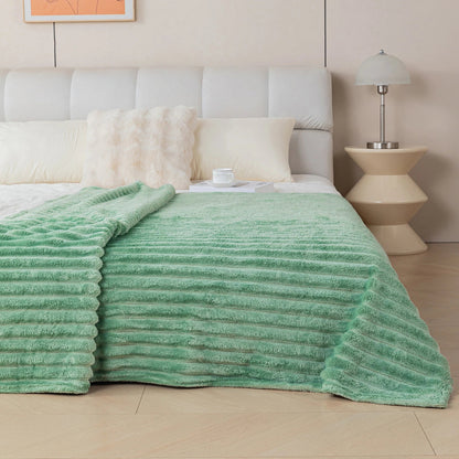 1pc flannel blanket - soft, comfortable, warm nap blanket, Christmas exquisite gift blanket, available in multiple colors
