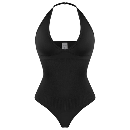 Sexy Thong Bodysuit Tummy Control Women Shapewear Halter Neck Flat Belly Body Shaper Slimming Flat Belly Underwear Open Crotch