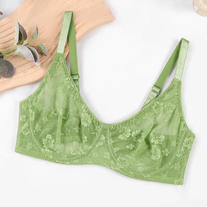 Sexy Womens Bras Lace Sheer Brassiere Plus Size Bra Female Underwire Underwear Lingerie BH Tops B C D E F Cup