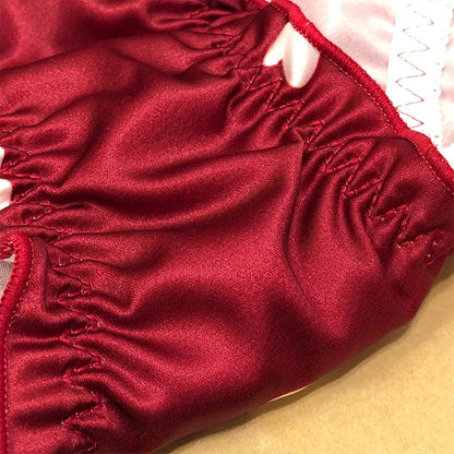 New girl's underwear waist satin love ladies briefs soft comfortable breathable high quality women's underwear female panties