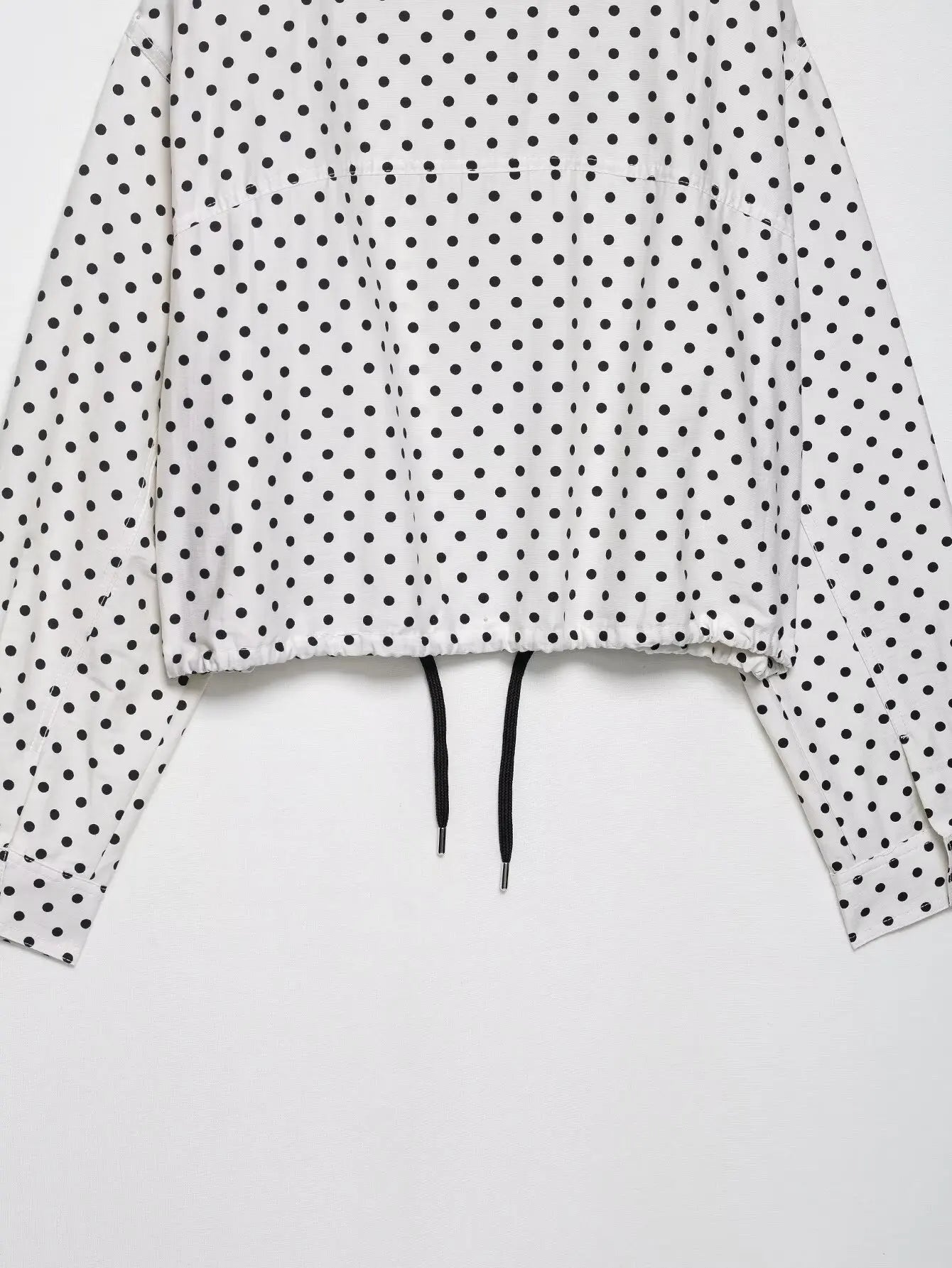 Polka Dot Print Short Coats Women's High Street Long Sleeve Jackets for Women 2025 Elegant Office Ladies Casual Outerwear