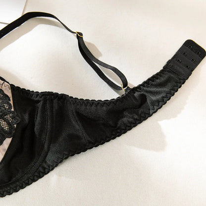 Ellolace Fancy Lingerie Floral Lace Ensemble Brazilian Underwear Attractive Chest Suspenders Sexy Hot Sissy Outfit
