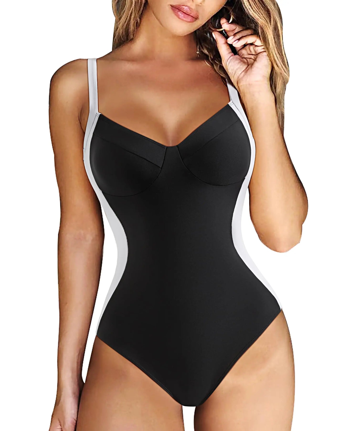 2026 Push Up Swimsuit Women One Piece Slim Strappy Swimwear Female Sexy Bathers Bathing Swimming Swim Suit Beachwear XXL