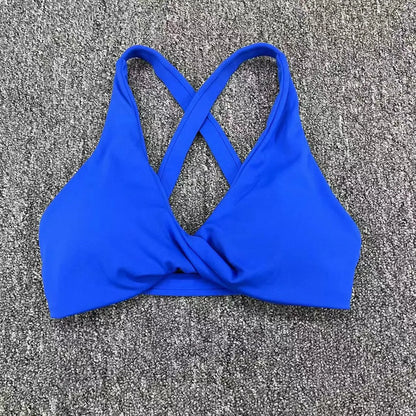 Sport Bra Women Seamless Gym Anti-sweat Breathable Yoga Shockproof Crop Top Fitness Push up Workout Underwear Blue Gray Red Pink