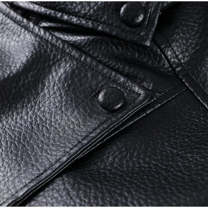 Street Stand Collar Women's Leather Jacket Loose Long Sleeve Zipper Pockets Chic Female Coats 2025 Autumn Winter Lady Outerwear