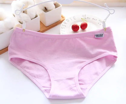 7Pcs Panties for Women Cotton Underwear Plus Size Sexy Briefs Girls Breathable Soft Lingerie Female Cute Solid Color Underpants