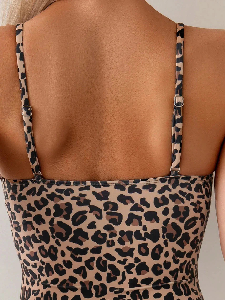 One Piece Swimsuit Women 2026 Push Up Swimwear Female Sexy Leopard Summer Beachwear Swim for Bathing Suits Micro Korean Monokini